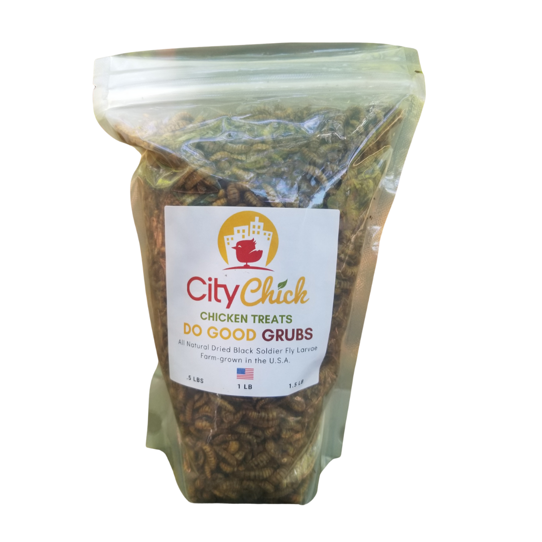 CityChick "DoGood" Grubs - 8 oz bag of Dried Black Soldier Fly larvae